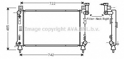 AVA QUALITY COOLING cr2027 -  Радиатор, охлаждение двигателя